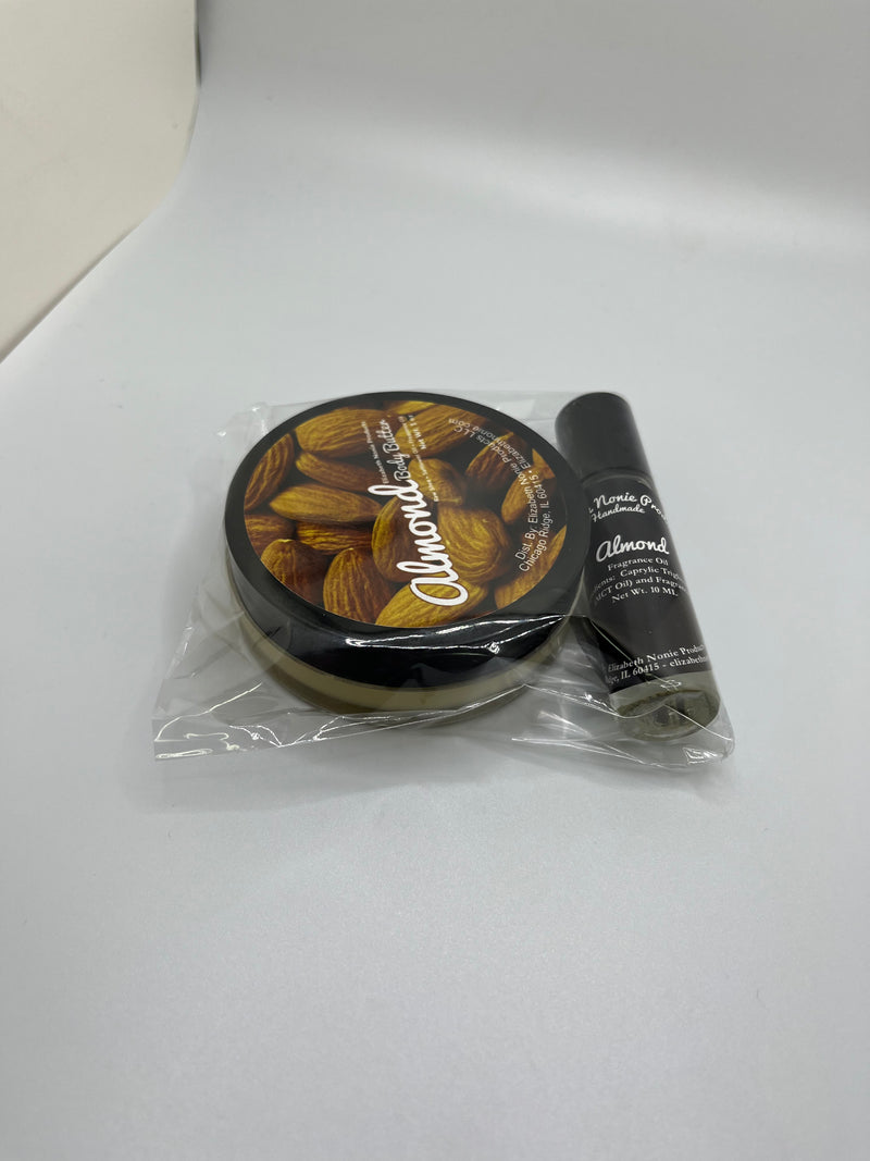 Almond Body Butter 1 oz with Fragrance Roller 10 ML