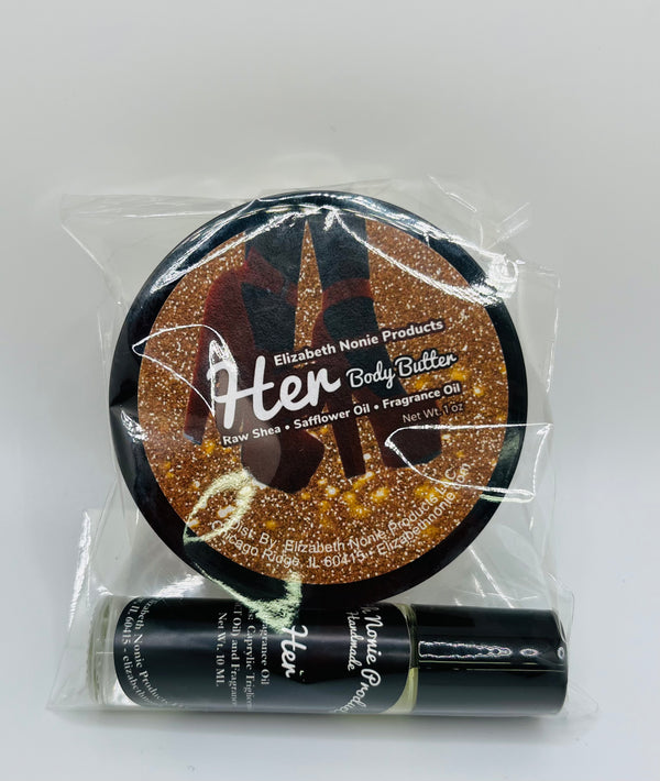 Her Body Butter 1 oz with Fragrance Roller 10 ML
