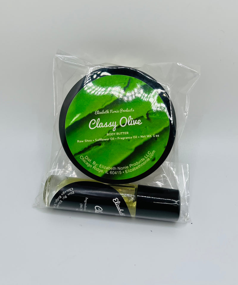 Classy Olive Body Butter 1 oz with Fragrance Roller 10 ML