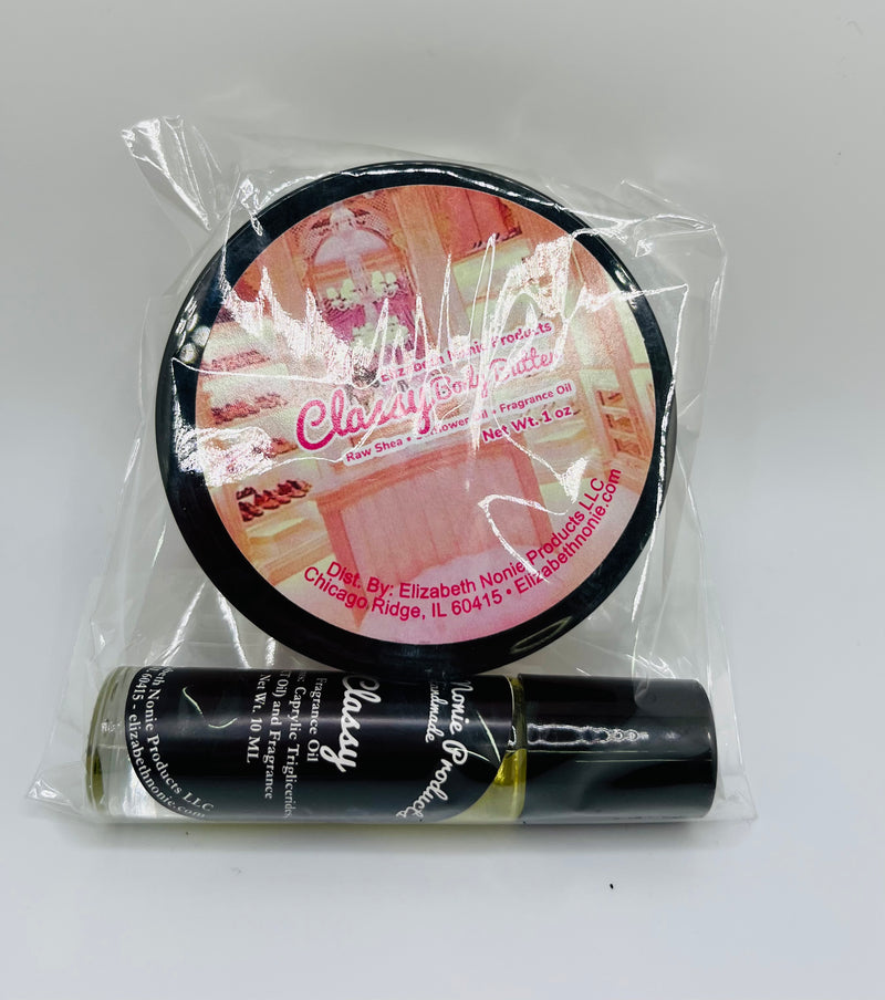 Classy Body Butter 1 oz with Fragrance Roller 10 ML